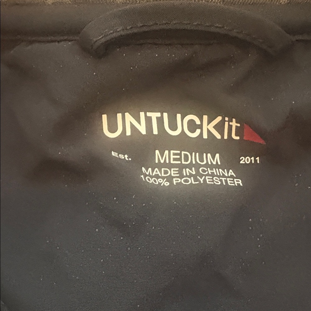 Untuckit Quilted Pullover Jacket Snaps Gray Men’s… - image 4